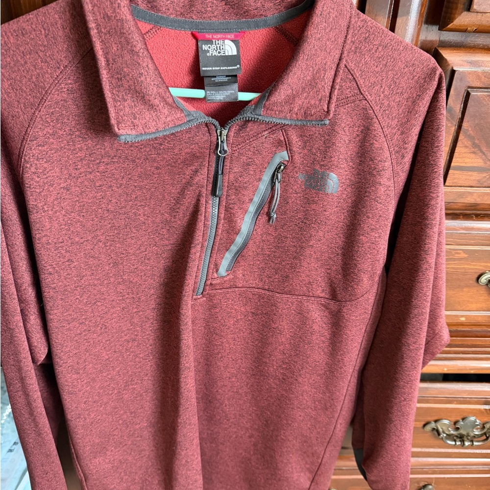 The North Face Men's Burgundy Zip-Up Sweater
